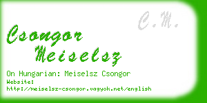 csongor meiselsz business card